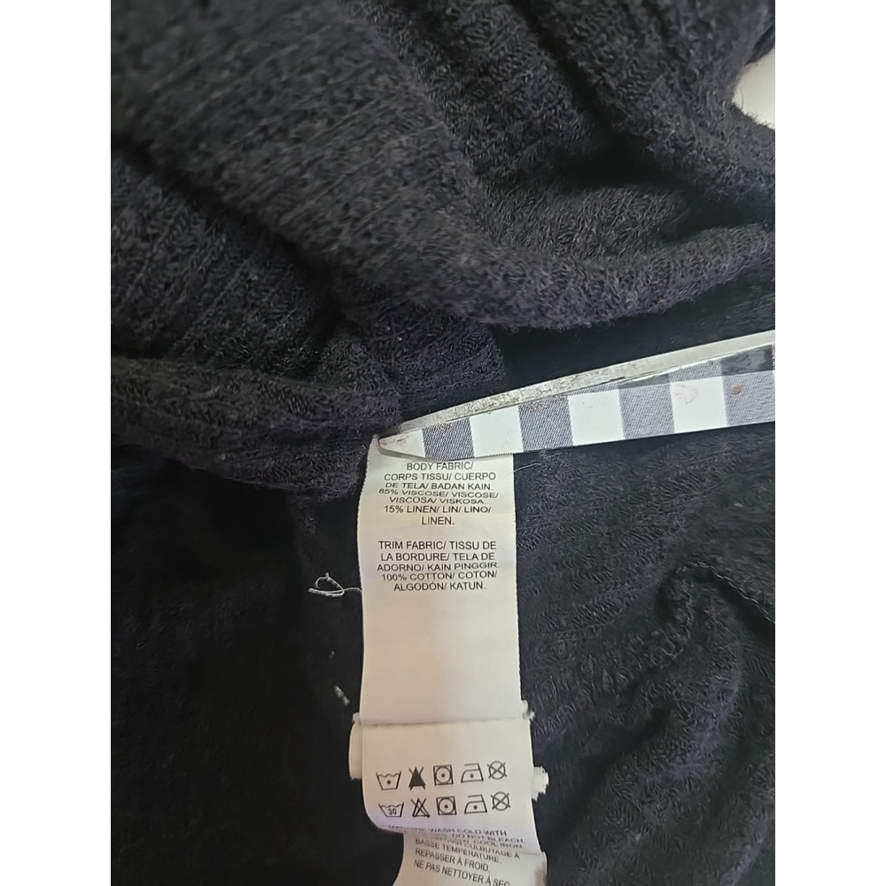 Lucky Brand Women's Black Crochet Swing Sleeveless Linen Blend Top Size Medium - Picture 8 of 8